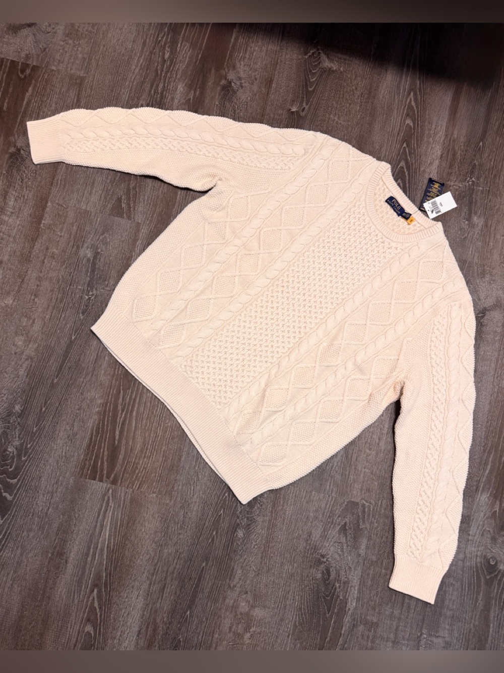 Polo Ralph Lauren Men’s Fisherman’s Crewneck Sweater Cotton Classic   Sz 3X. NWT